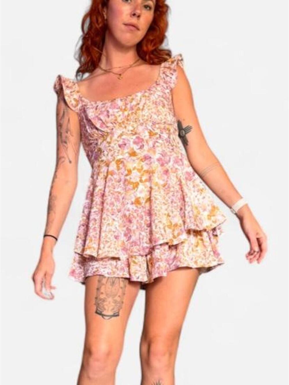Wild Fable Women's Pink and Multi Playsuit-romper